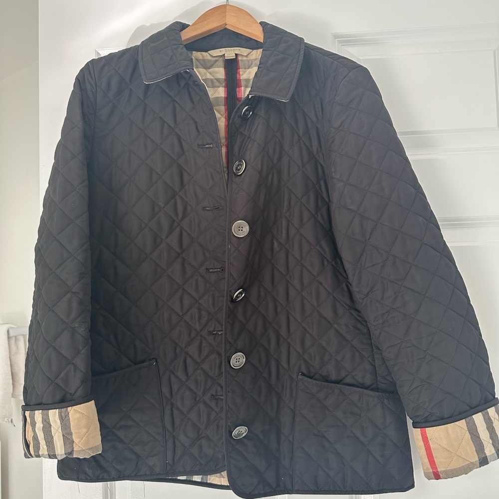 Burberry quilted classic coat, Large
